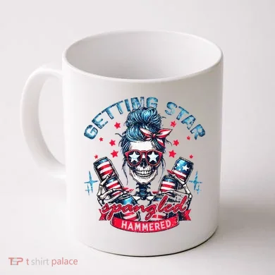 Getting Star Spangled Hammered Skeleton Coffee Mug
