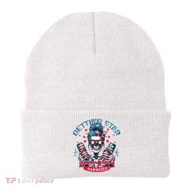 Getting Star Spangled Hammered Skeleton Beanie