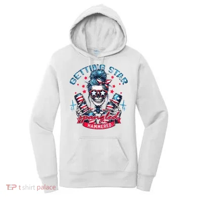Getting Star Spangled Hammered Skeleton Women's Hoodie