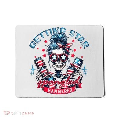 Getting Star Spangled Hammered Skeleton Mousepad