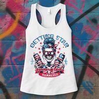 Getting Star Spangled Hammered Skeleton Women's Tank Top thumb 3