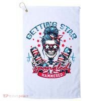 Getting Star Spangled Hammered Skeleton Golf Towel thumb 0