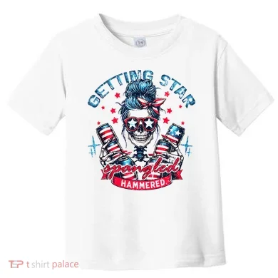 Getting Star Spangled Hammered Skeleton Toddler T-Shirt