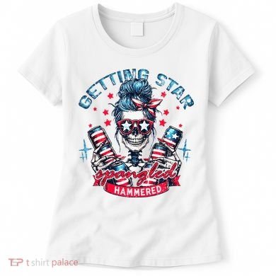 Getting Star Spangled Hammered Skeleton Women's T-Shirt