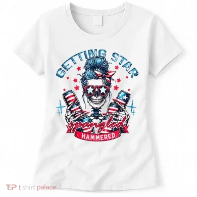 Getting Star Spangled Hammered Skeleton Women's T-Shirt