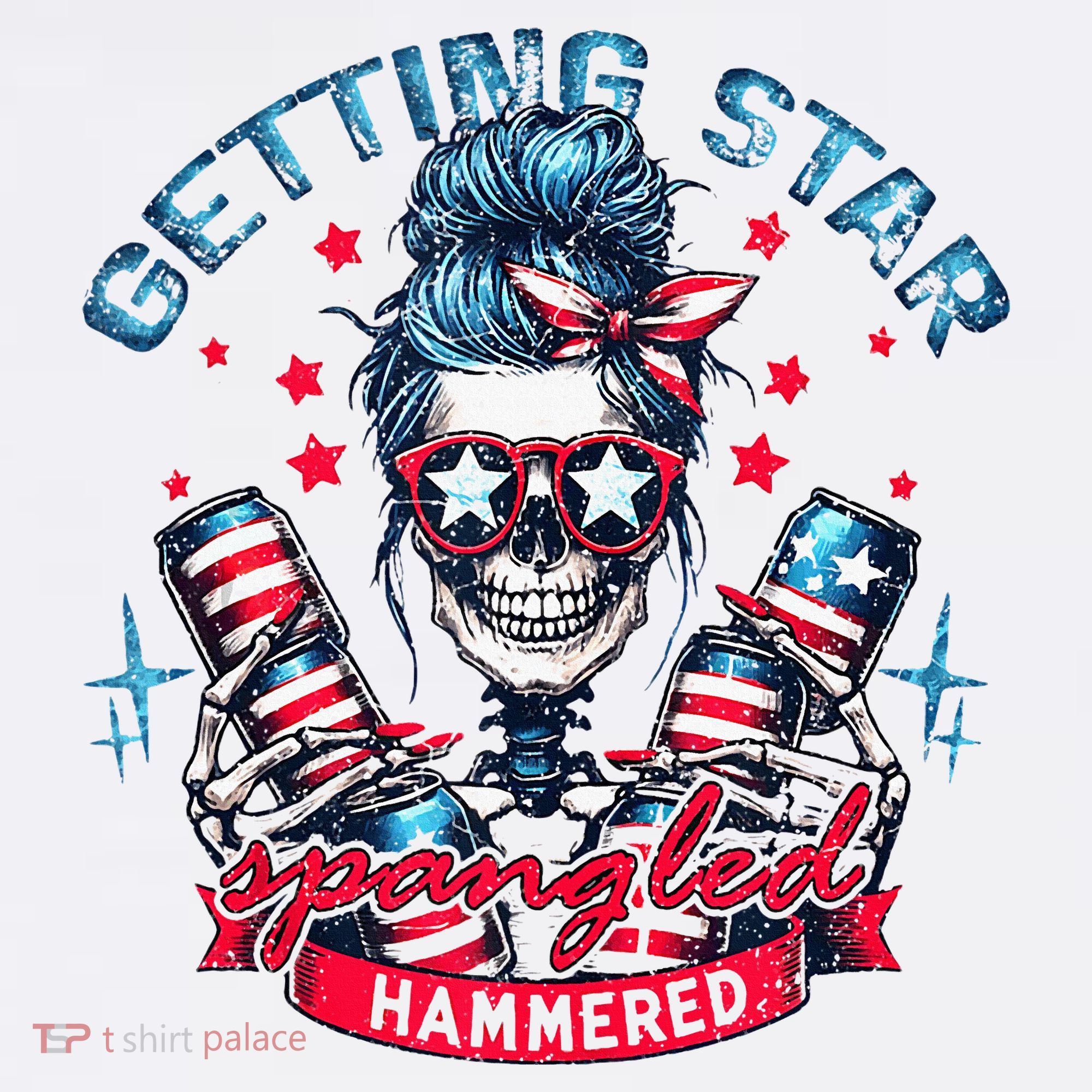 Getting Star Spangled Hammered Skeleton Kids Sweatshirt