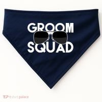 Groom Squad Sunglasses Bachelor Party Funny USA-Made Doggie Bandana thumb 0
