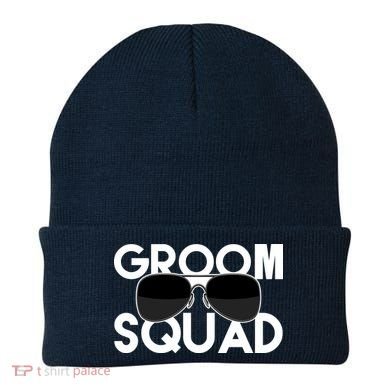 Groom Squad Sunglasses Bachelor Party Funny Beanie