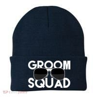 Groom Squad Sunglasses Bachelor Party Funny Beanie thumb 0