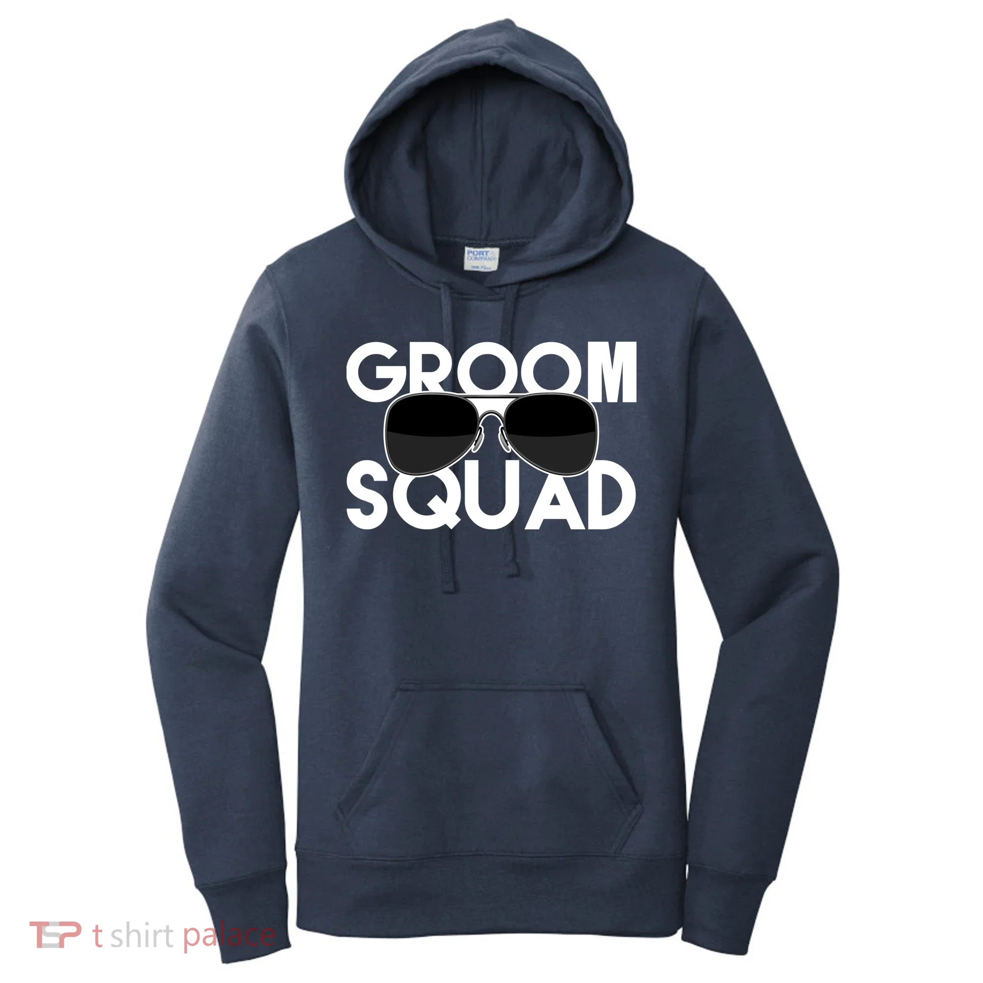 Groom Squad Sunglasses Bachelor Party Funny Women's Hoodie