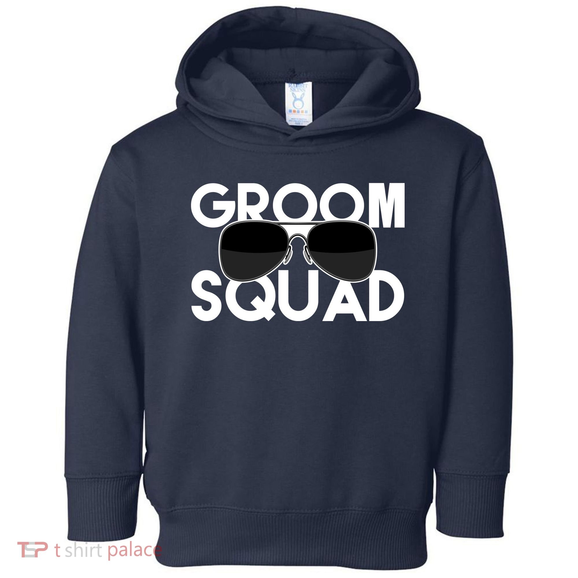 Groom Squad Sunglasses Bachelor Party Funny Toddler Hoodie