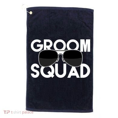 Groom Squad Sunglasses Bachelor Party Funny Golf Towel