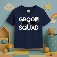 Groom Squad Sunglasses Bachelor Party Funny Toddler T-Shirt thumb 3