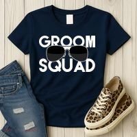 Groom Squad Sunglasses Bachelor Party Funny Women's T-Shirt thumb 3