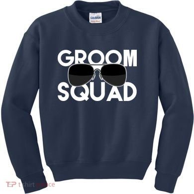 Groom Squad Sunglasses Bachelor Party Funny Kids Sweatshirt