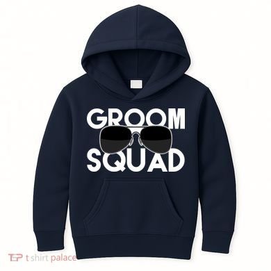 Groom Squad Sunglasses Bachelor Party Funny Kids Hoodie