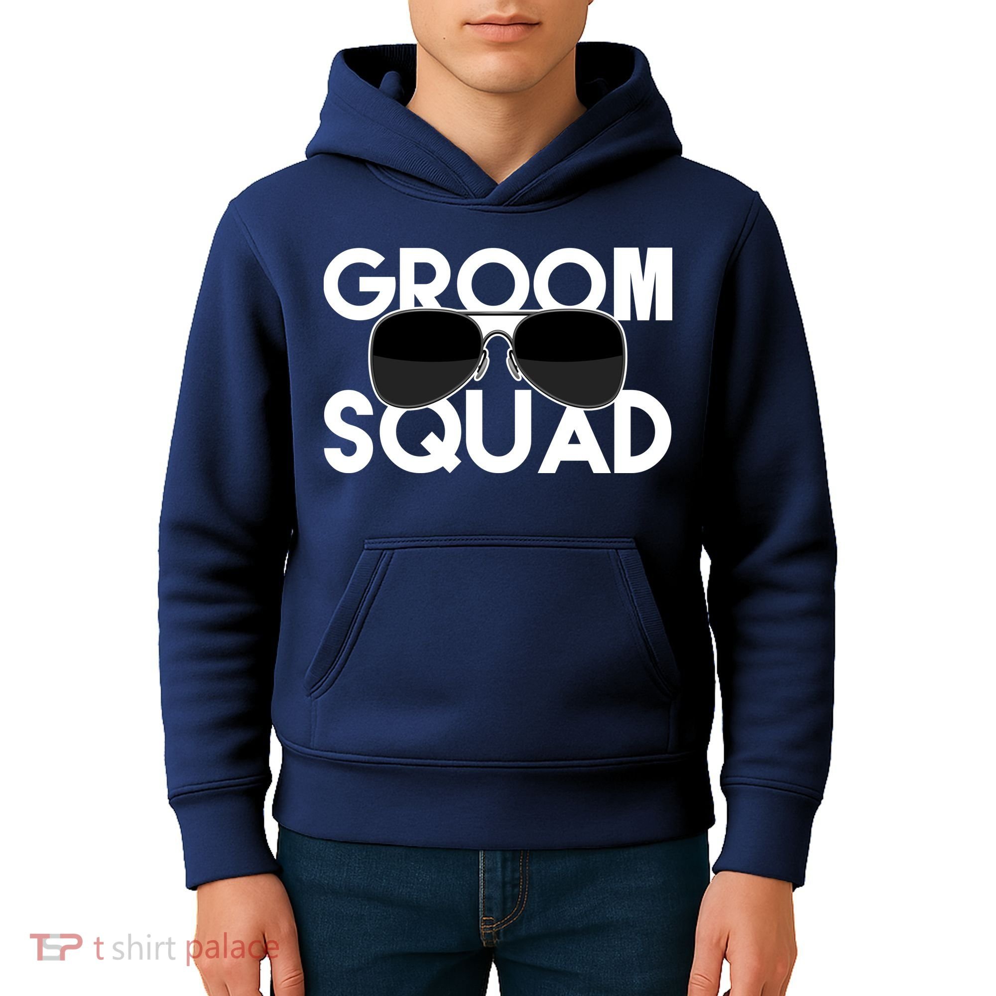 Groom Squad Sunglasses Bachelor Party Funny Kids Hoodie