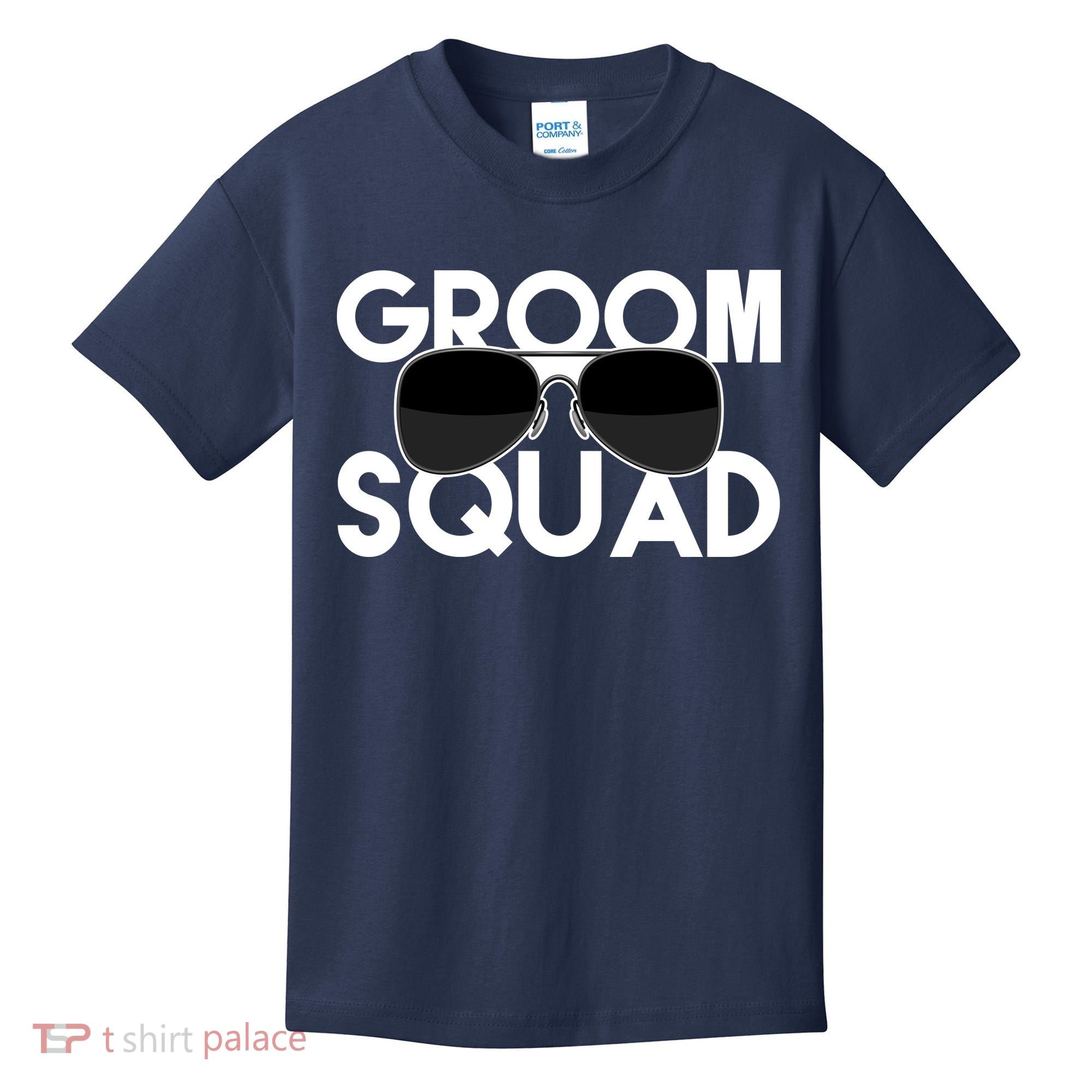 Groom Squad Sunglasses Bachelor Party Funny Kids T-Shirt
