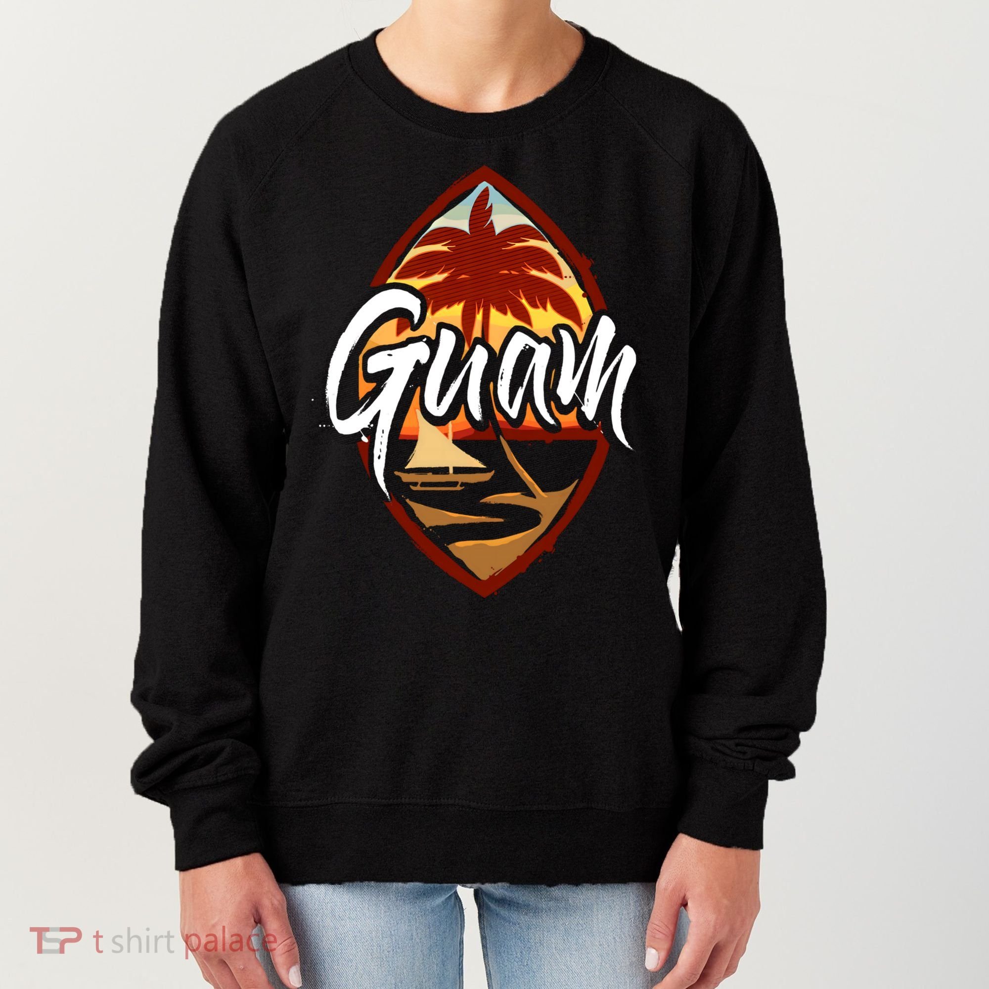 Guam Seal Sunset 671 Guaian Chamorro Gift Women's Sweatshirt