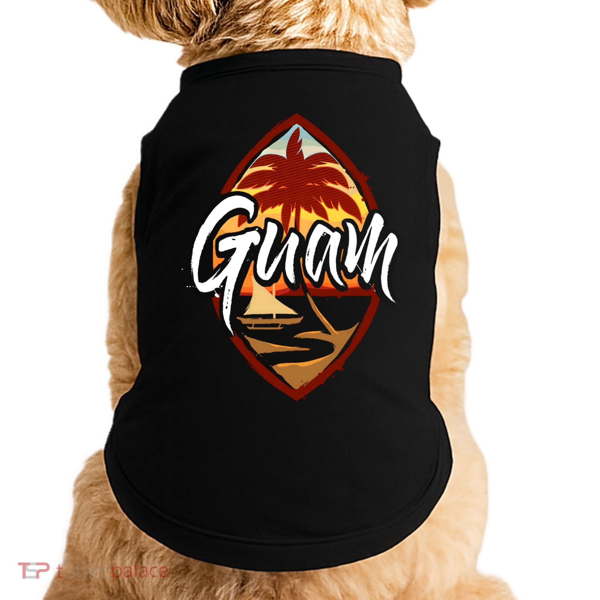 Guam Seal Sunset 671 Guaian Chamorro Gift Doggie Tank