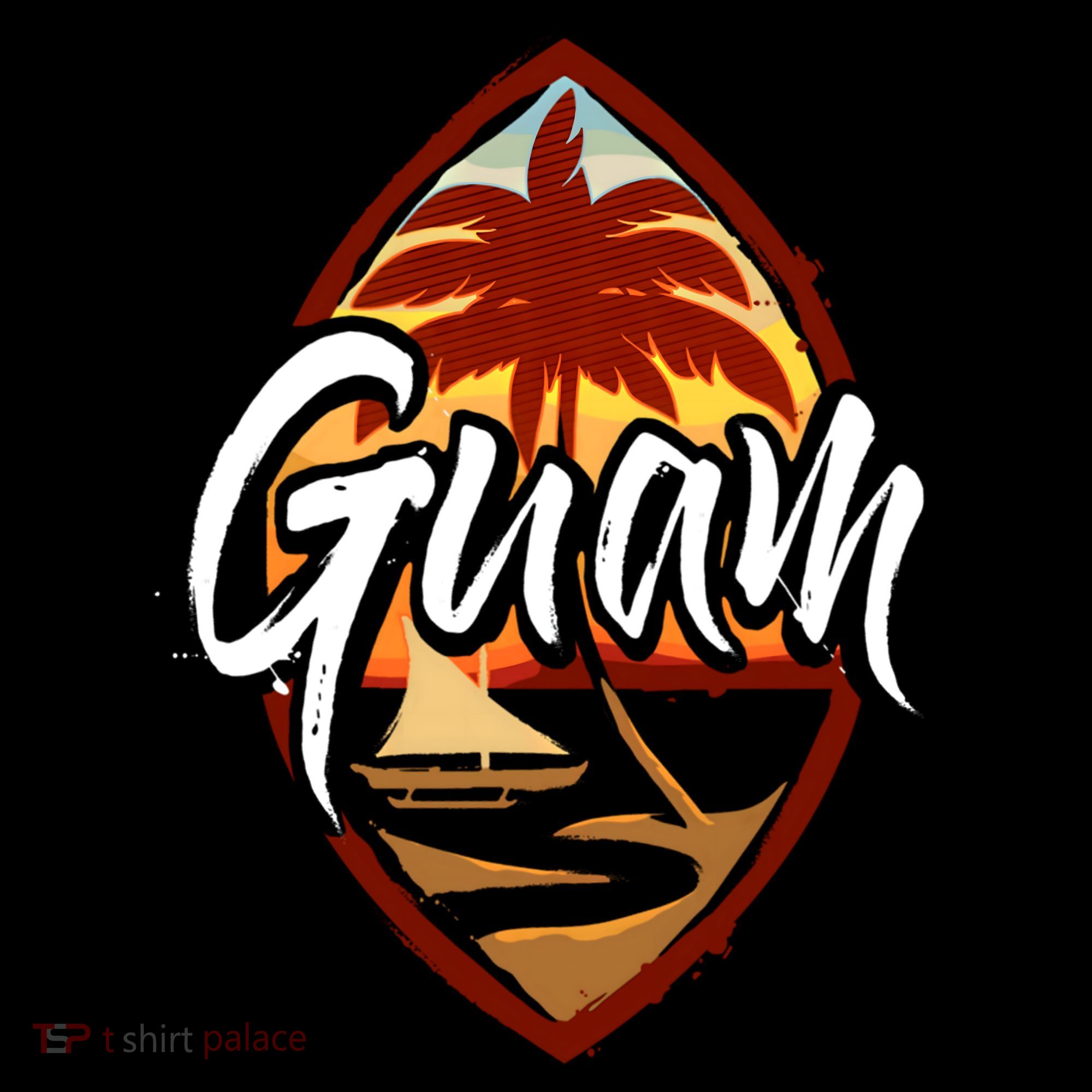 Guam Seal Sunset 671 Guaian Chamorro Gift Women's Hoodie