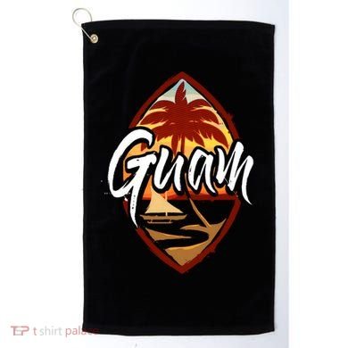 Guam Seal Sunset 671 Guaian Chamorro Gift Golf Towel