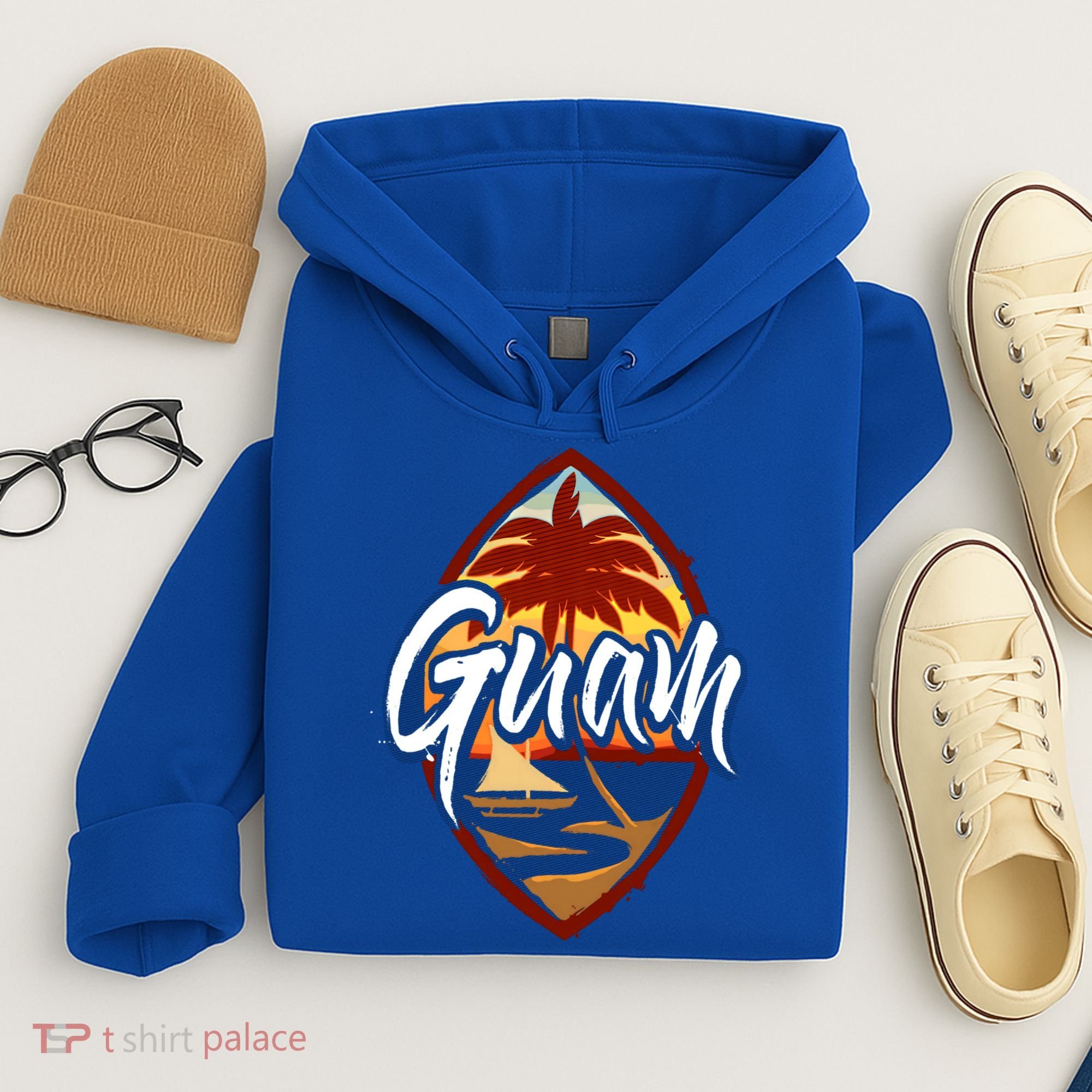 Guam Seal Sunset 671 Guaian Chamorro Gift Hoodie