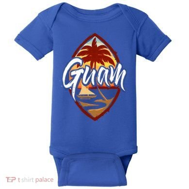 Guam Seal Sunset 671 Guaian Chamorro Gift Baby Bodysuit