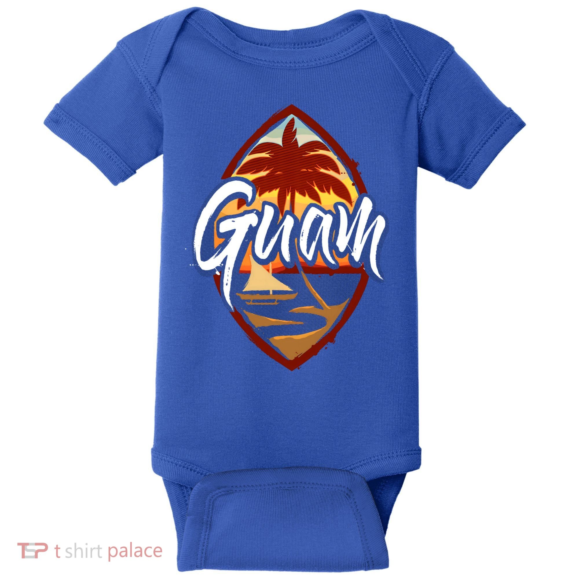 Guam Seal Sunset 671 Guaian Chamorro Gift Baby Bodysuit