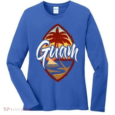 Guam Seal Sunset 671 Guaian Chamorro Gift Women's Long Sleeve Shirt