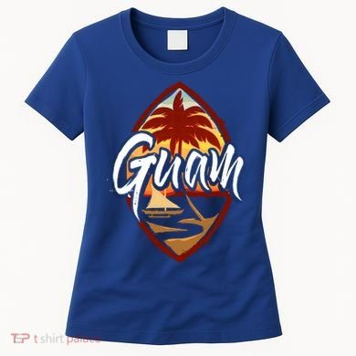 Guam Seal Sunset 671 Guaian Chamorro Gift Women's T-Shirt