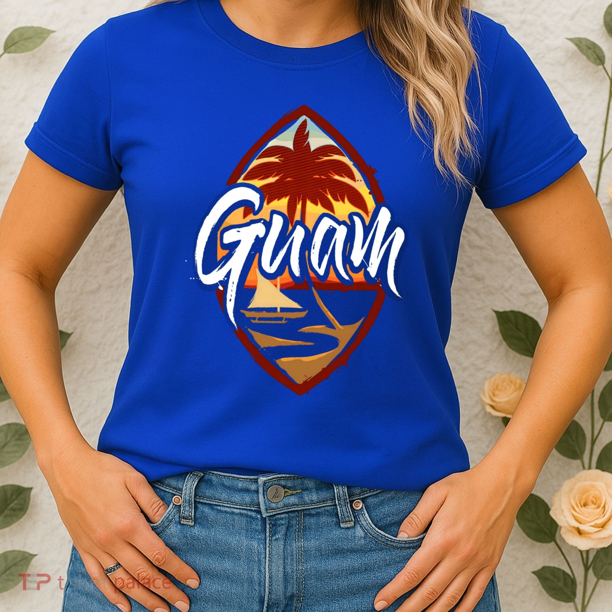 Guam Seal Sunset 671 Guaian Chamorro Gift Women's T-Shirt