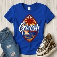 Guam Seal Sunset 671 Guaian Chamorro Gift Women's T-Shirt thumb 3