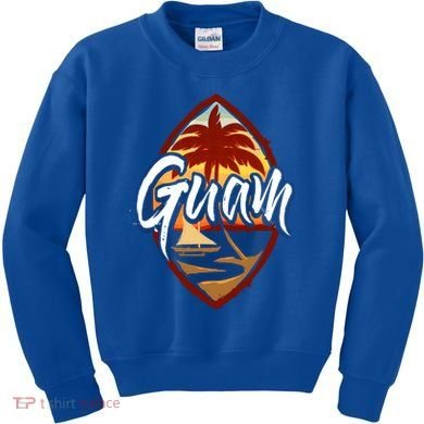 Guam Seal Sunset 671 Guaian Chamorro Gift Kids Sweatshirt