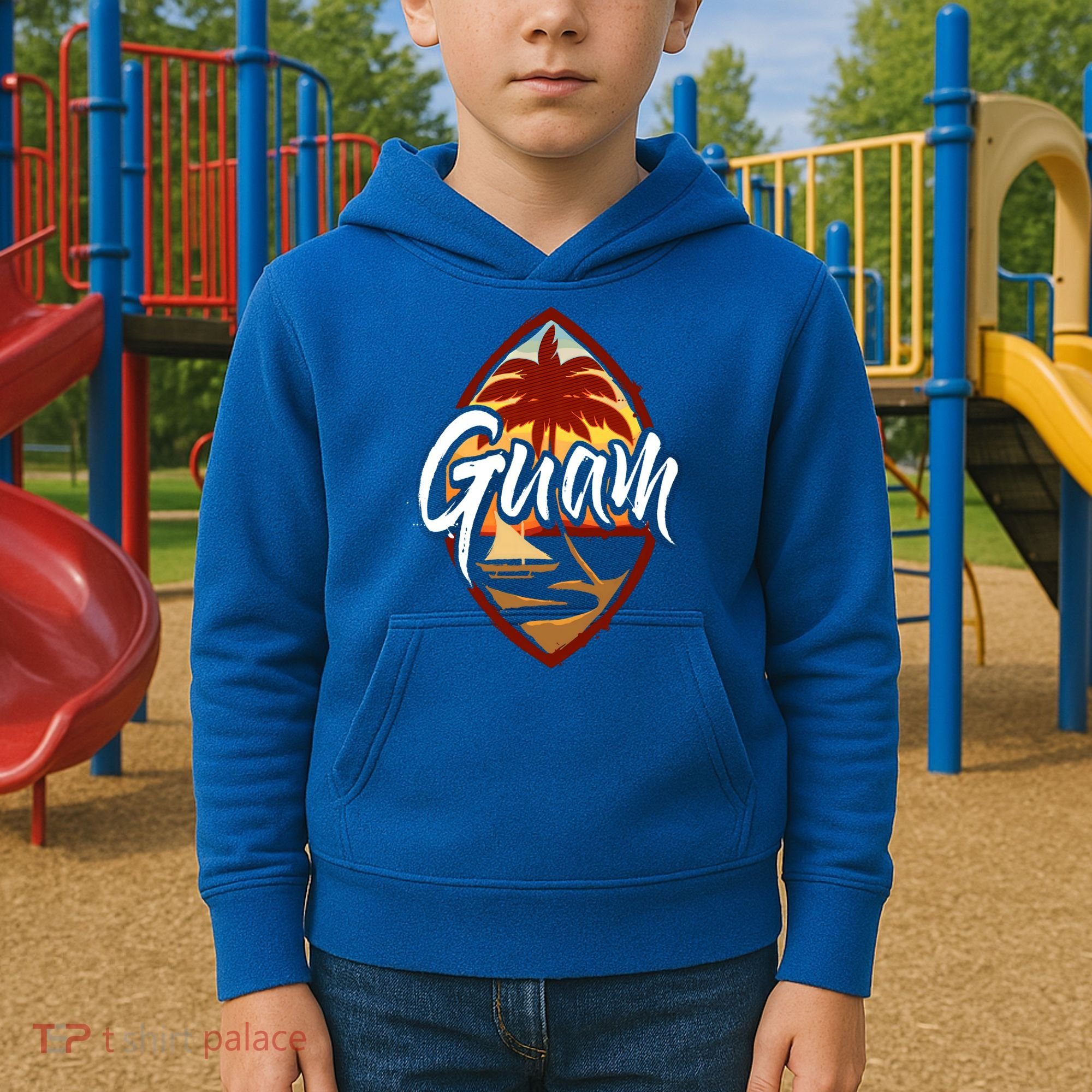 Guam Seal Sunset 671 Guaian Chamorro Gift Kids Hoodie