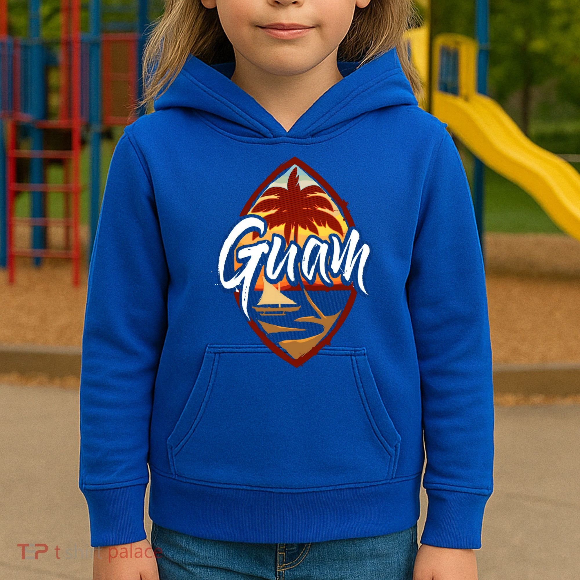Guam Seal Sunset 671 Guaian Chamorro Gift Kids Hoodie
