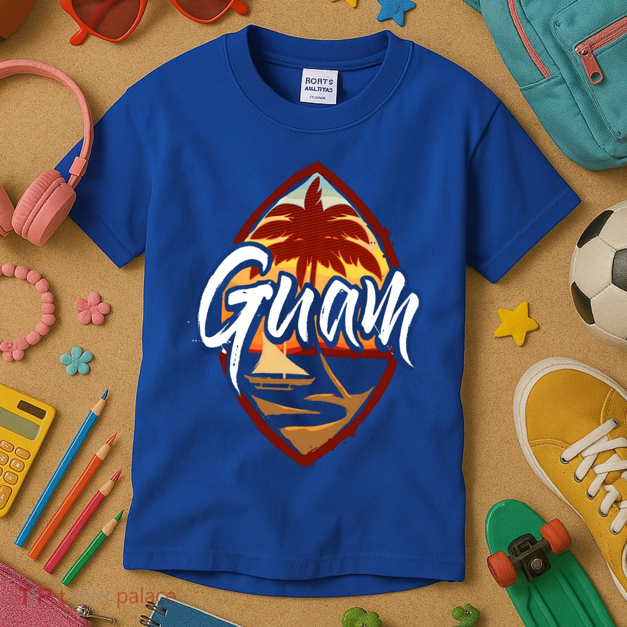 Guam Seal Sunset 671 Guaian Chamorro Gift Kids T-Shirt