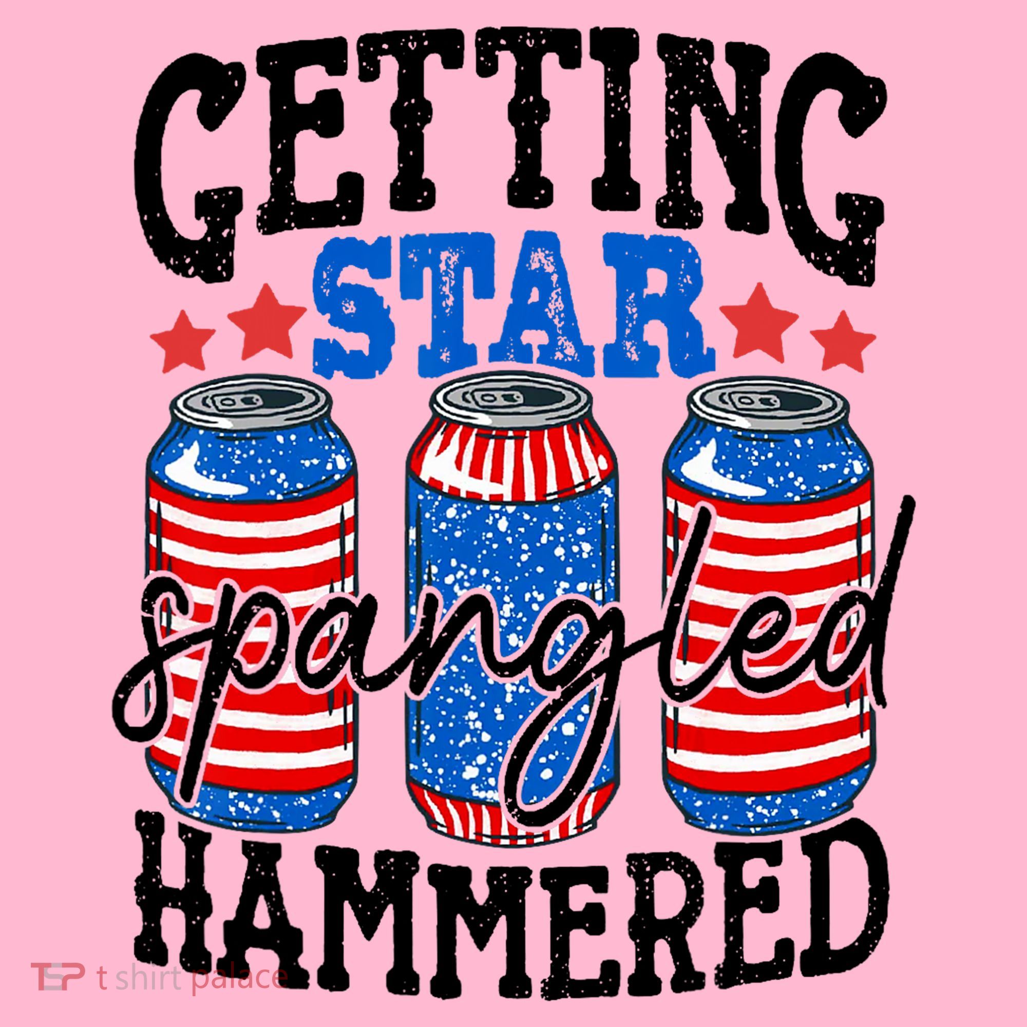 Getting Star Spangled Hammered Funny 4th Of July Patriotic Coaster