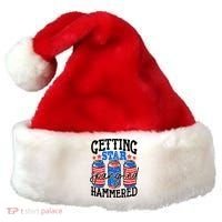 Getting Star Spangled Hammered Funny 4th Of July Patriotic Santa Hat thumb 0