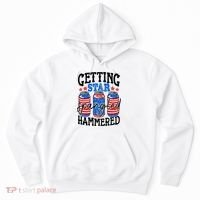 Getting Star Spangled Hammered Funny 4th Of July Patriotic Hoodie thumb 0