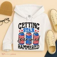 Getting Star Spangled Hammered Funny 4th Of July Patriotic Hoodie thumb 4