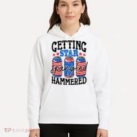 Getting Star Spangled Hammered Funny 4th Of July Patriotic Hoodie thumb 5