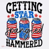 Getting Star Spangled Hammered Funny 4th Of July Patriotic Long Sleeve Shirt thumb 2