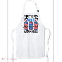 Getting Star Spangled Hammered Funny 4th Of July Patriotic Apron thumb 0