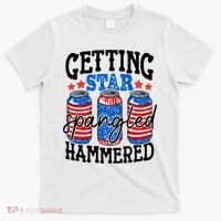 Getting Star Spangled Hammered Funny 4th Of July Patriotic T-Shirt thumb 0