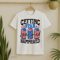 Getting Star Spangled Hammered Funny 4th Of July Patriotic T-Shirt thumb 2