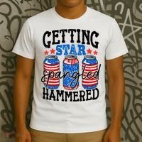 Getting Star Spangled Hammered Funny 4th Of July Patriotic T-Shirt thumb 3