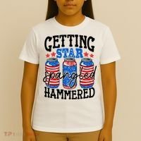 Getting Star Spangled Hammered Funny 4th Of July Patriotic T-Shirt thumb 4