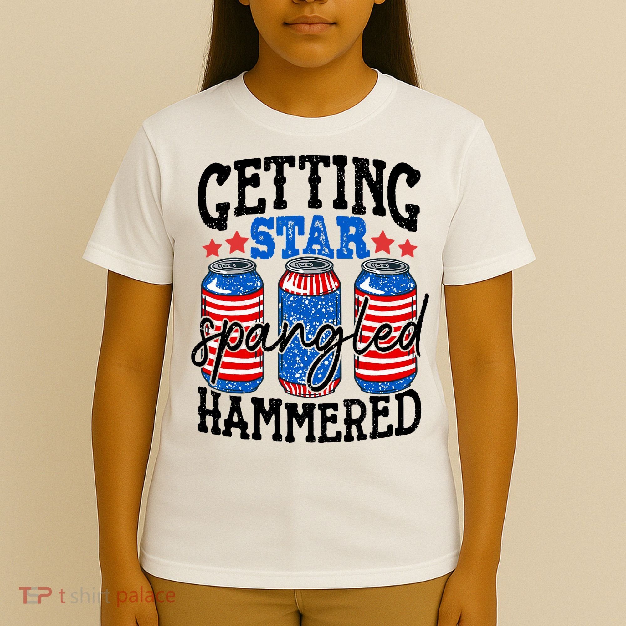 Getting Star Spangled Hammered Funny 4th Of July Patriotic T-Shirt