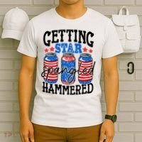 Getting Star Spangled Hammered Funny 4th Of July Patriotic T-Shirt thumb 6